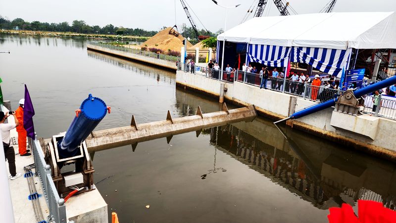 Khánh thành cống ngăn triều rạch cầu Sập, chống ngập