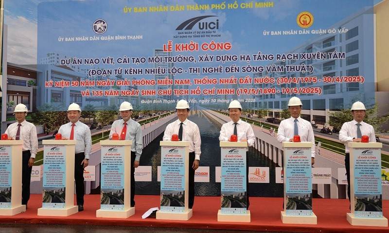 Khởi công dự án Nạo vét, cải tạo môi trường, xây dựng hạ tầng rạch Xuyên Tâm