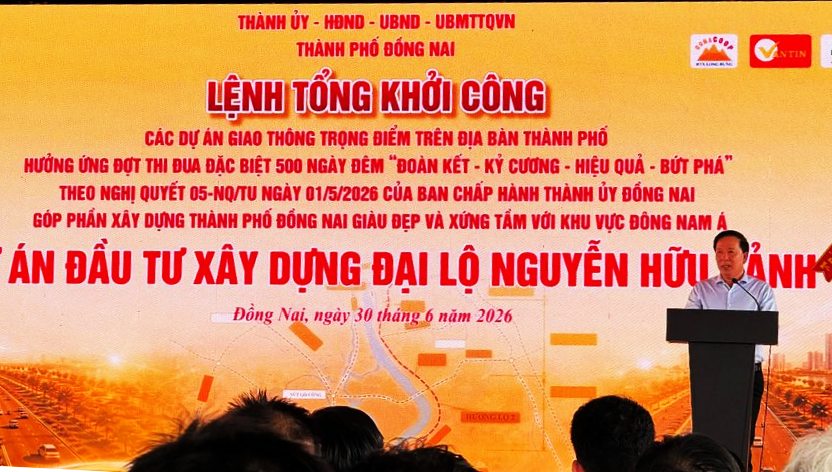Khởi công đại lộ Nguyễn Hữu Cảnh hơn 4.600 tỷ đồng, tạo trục kết nối chiến lược Đồng Nai