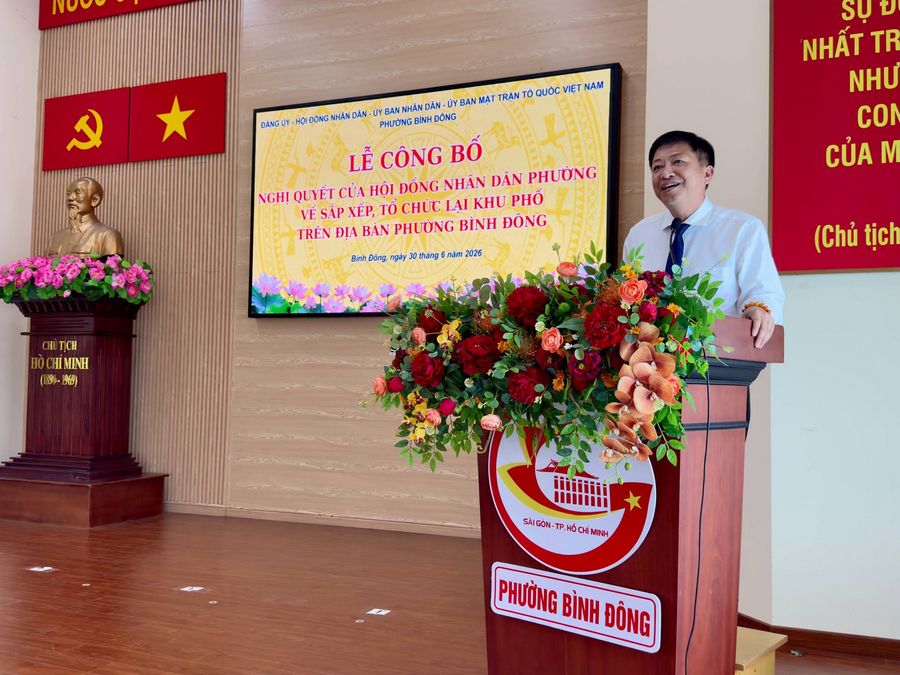 TP. Hồ Chí Minh: Phường Bình Đông tinh gọn bộ máy khu phố